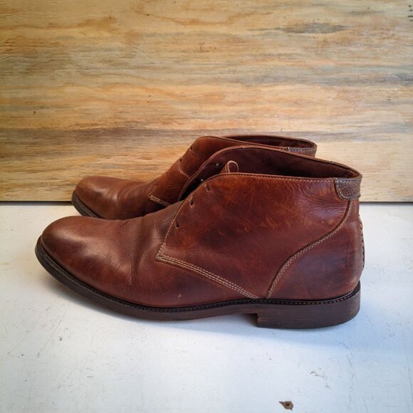 JOHNSTON & MURPHY RED BROWN OILED COPELAND CHUKKA MENS SIZE 13 main image 7
